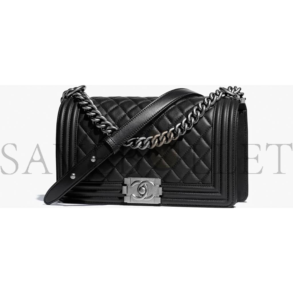 Ch*el boy lambskin silver hardware a67086 y09953 94305 （25*15*9cm）